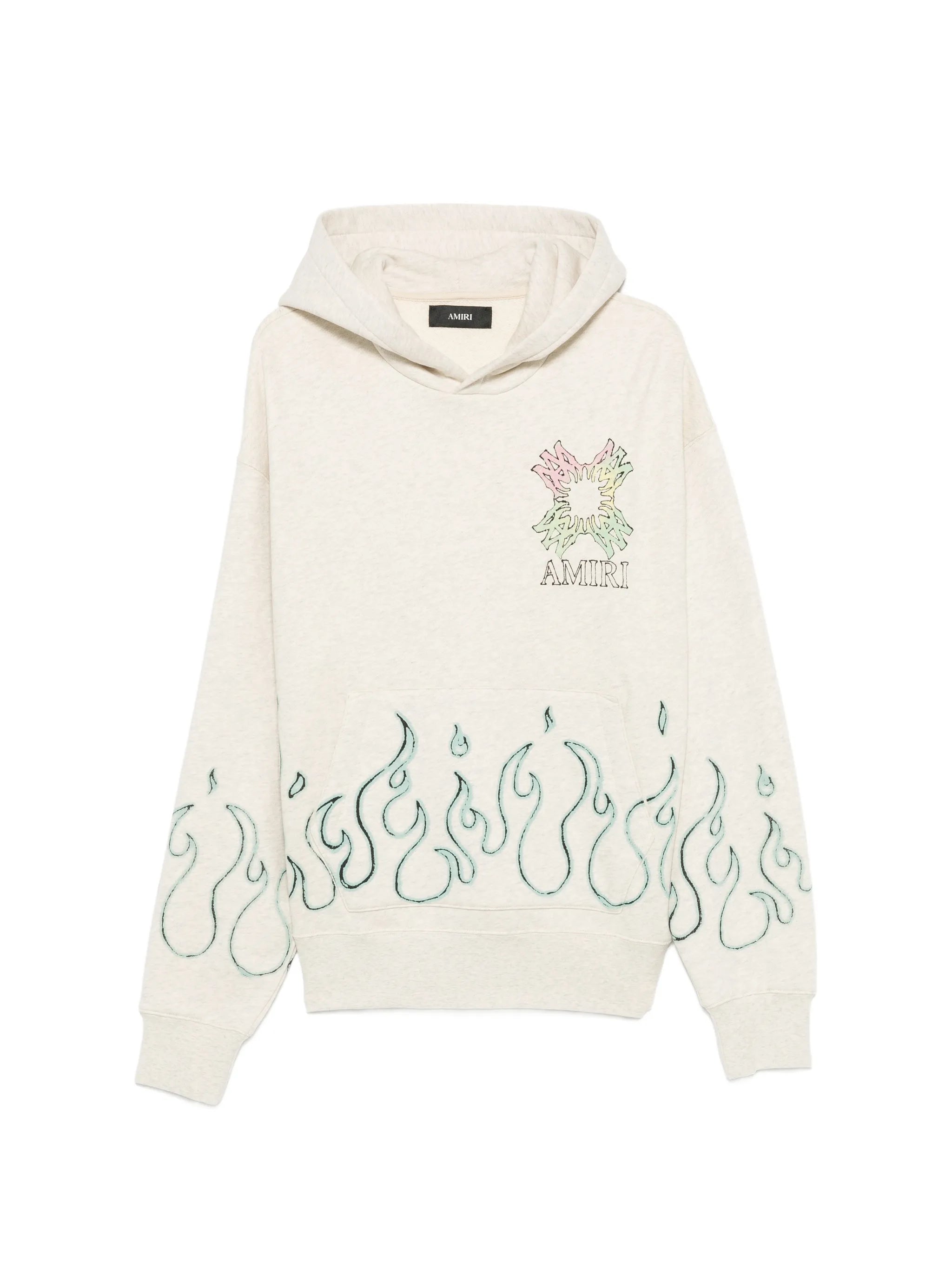 Amiri Amiri Ma Quad Flames Oversized Cotton Hoodie
