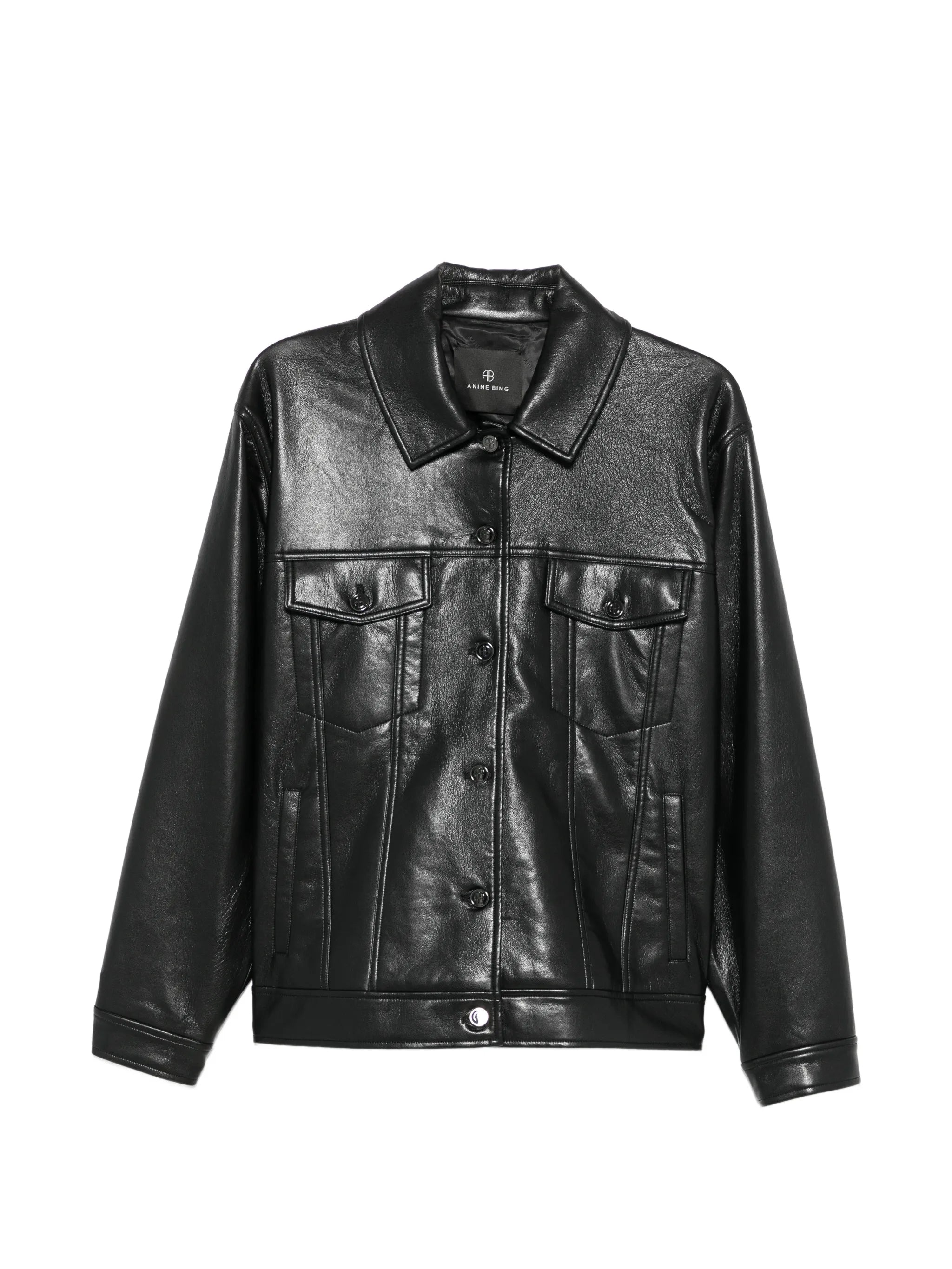 Anine Bing Anine Bing Buttoned Leather Jacket