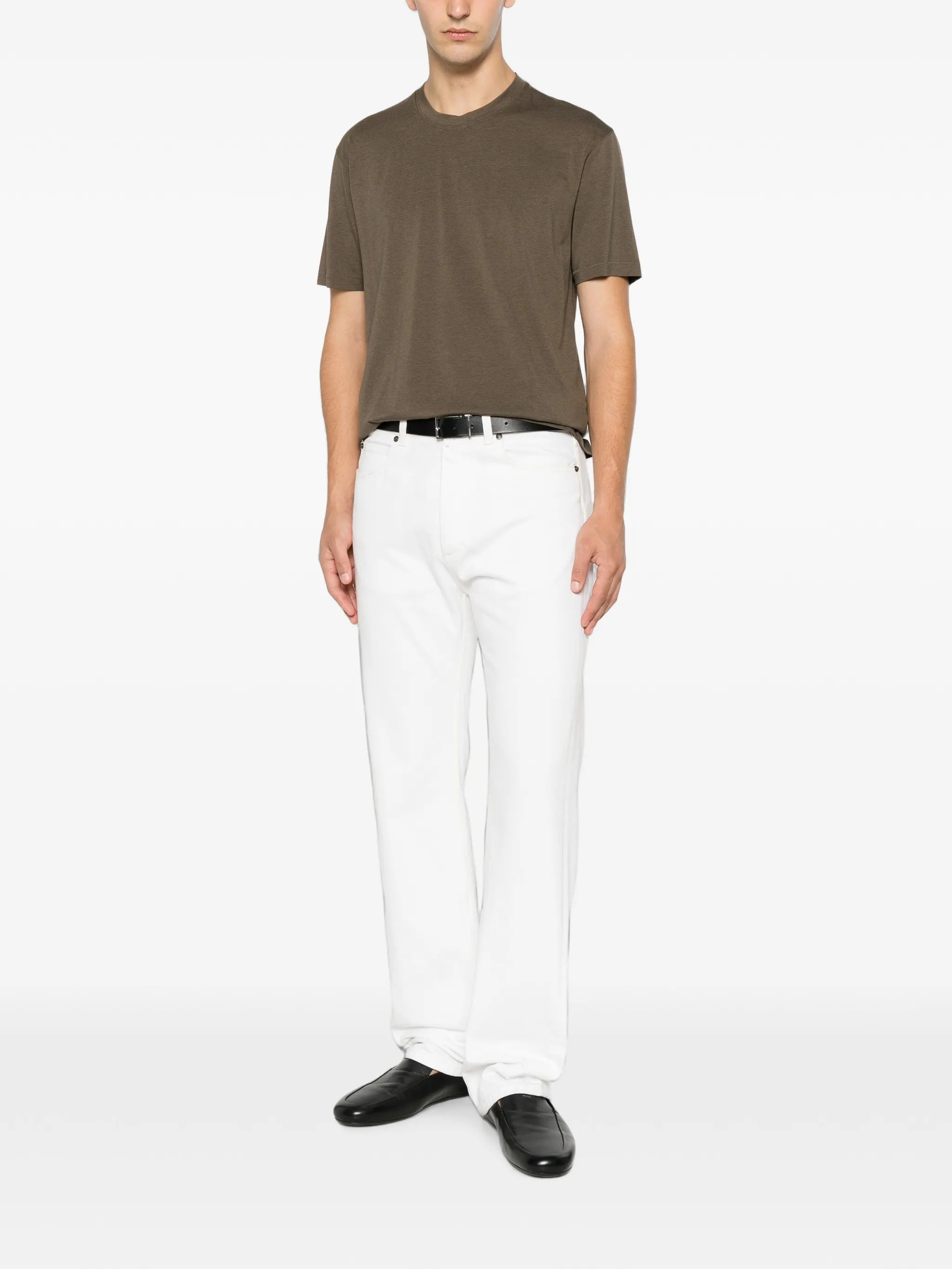 Tom Ford Tom Ford Logo-embroidered Crew-neck T-shirt, view 2