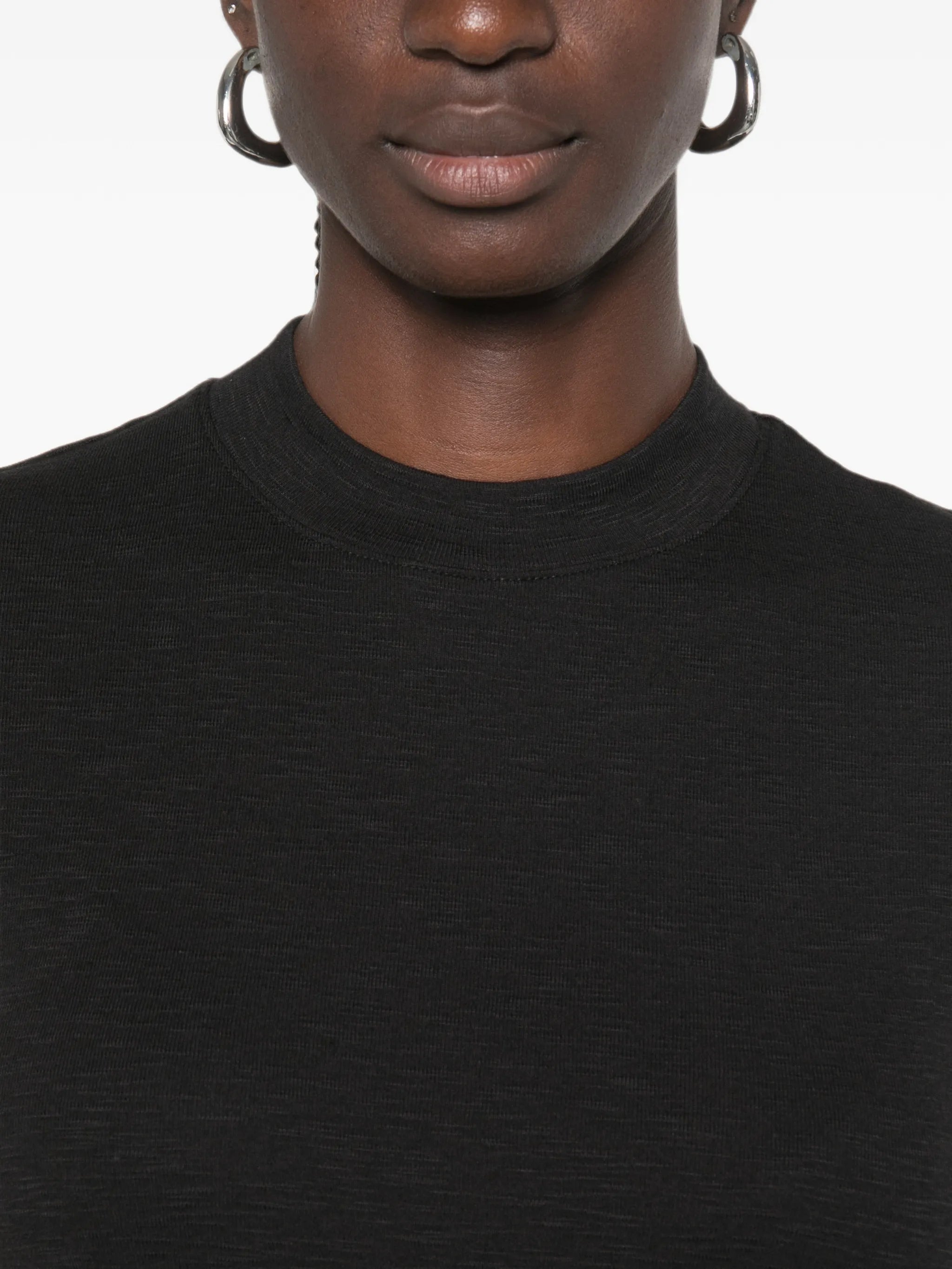 Vince Vince Short-sleeve Mock-neck T-shirt, view 2