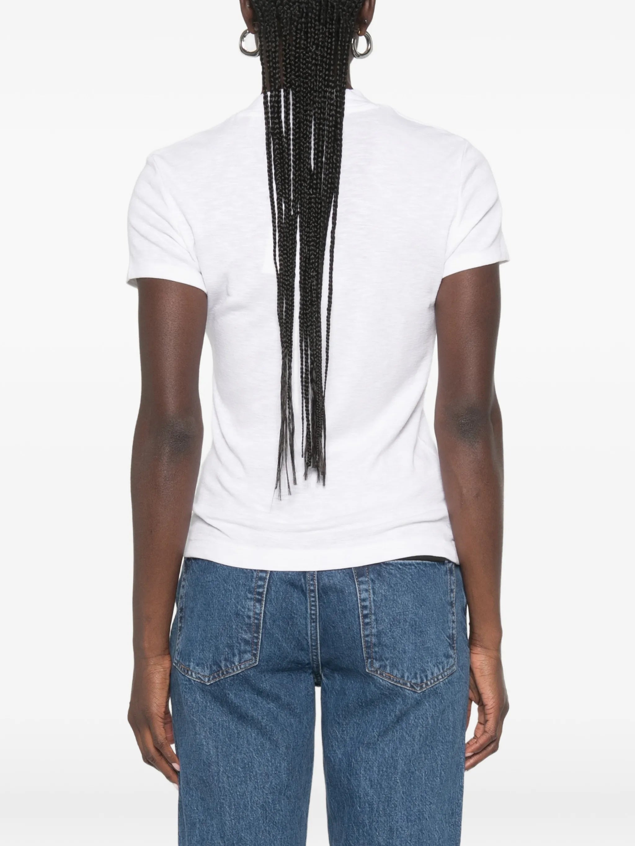 Vince Vince Short-sleeve Mock-neck T-shirt, view 2
