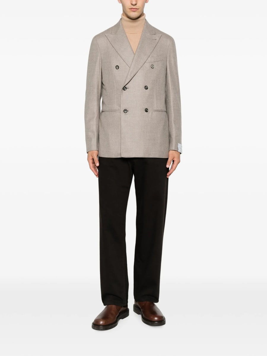 Caruso Caruso Aida Double-breasted Buttoned Blazer, view 2
