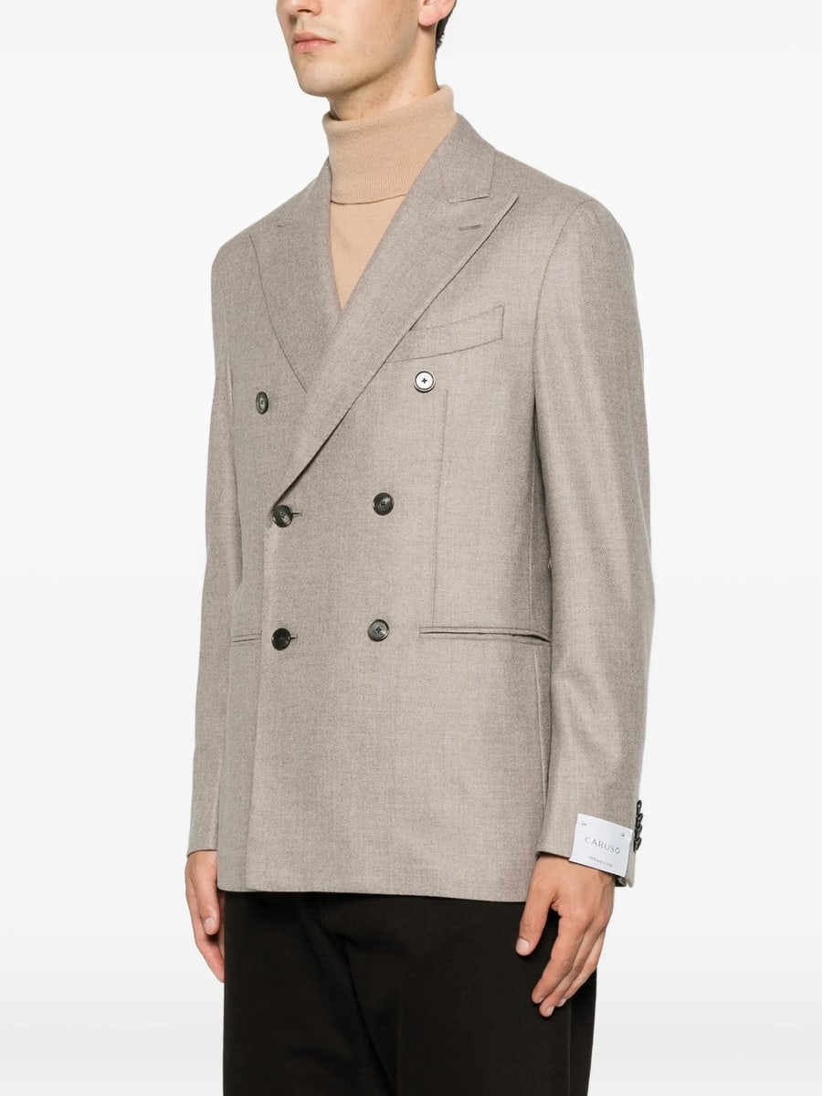 Caruso Caruso Aida Double-breasted Buttoned Blazer, view 5