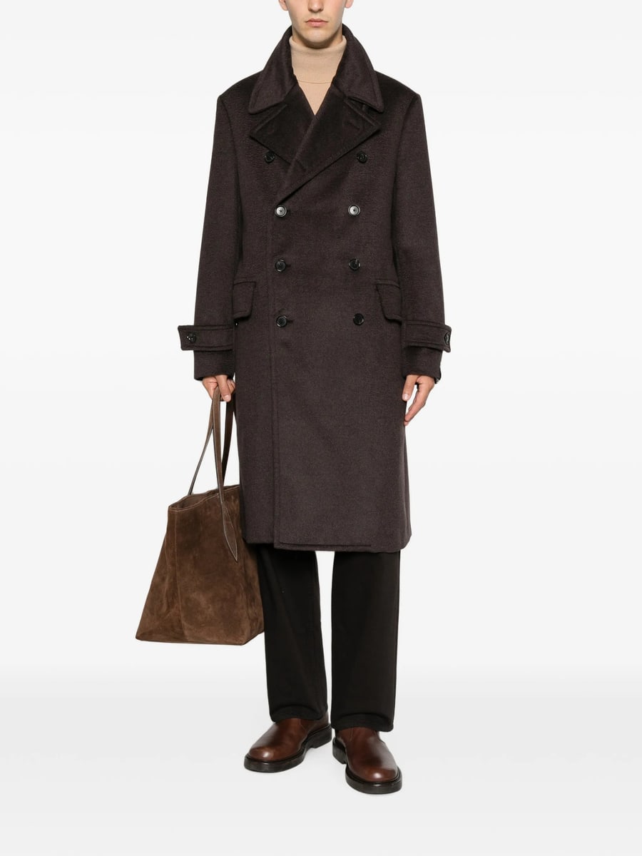Caruso Caruso Corsaro Double-breasted Buttoned Coat, view 3