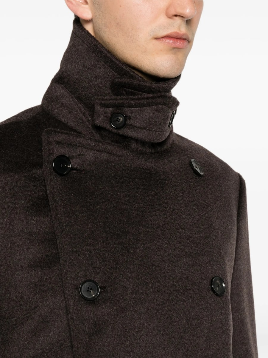 Caruso Caruso Corsaro Double-breasted Buttoned Coat, view 4
