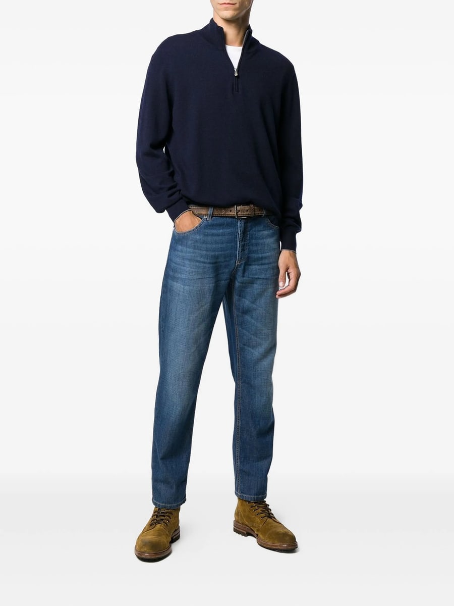 Brunello Cucinelli Brunello Cucinelli Zip-fastening Cashmere Sweater, view 5