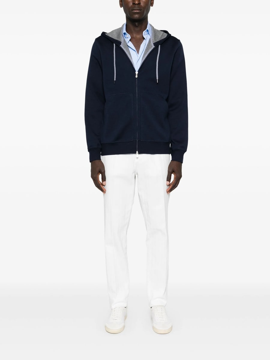 Brunello Cucinelli Brunello Cucinelli Zip-up Drawstring Hoodie, view 5