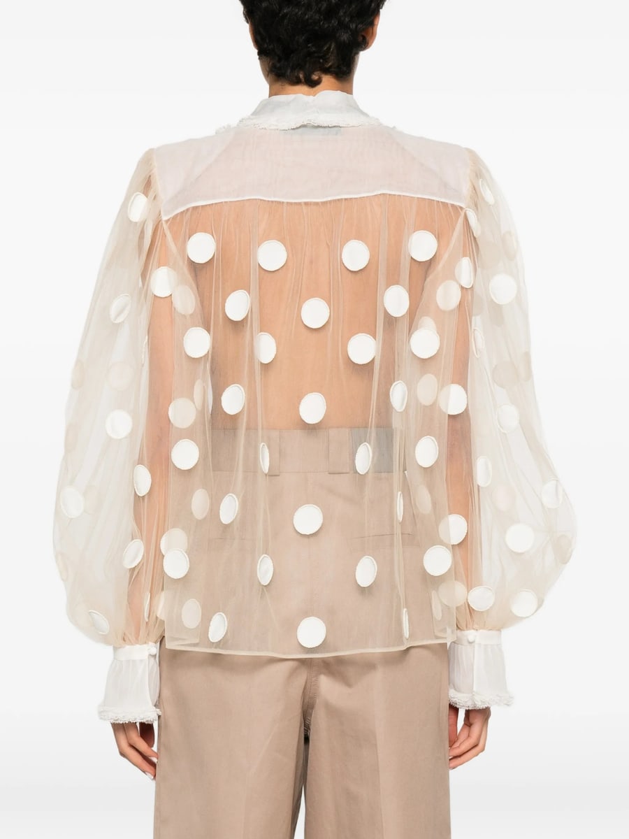 Valentino Valentino Polka-dot Blouse, view 3
