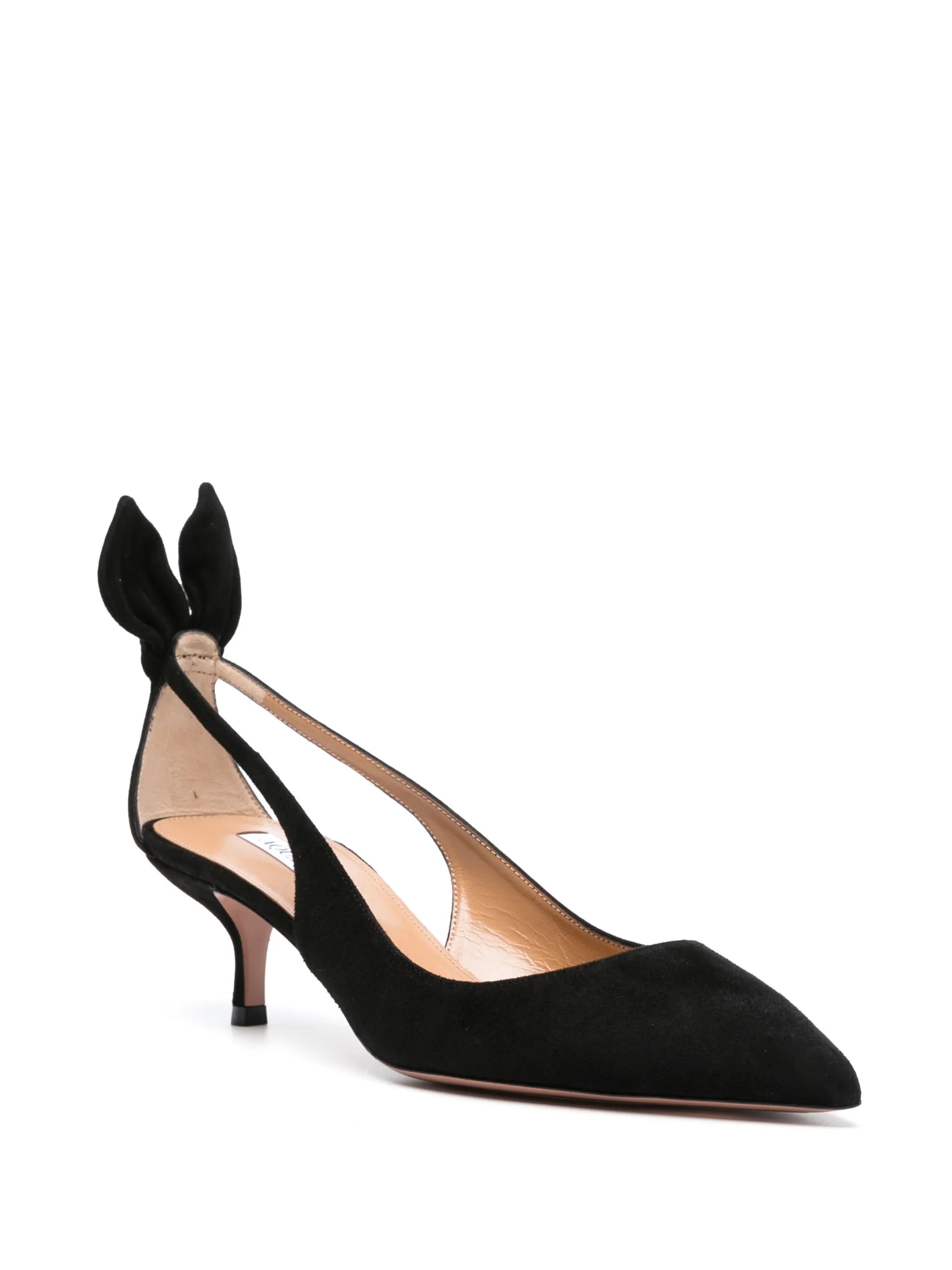 Aquazzura Aquazzura Bow-tie Suede Pumps, view 2
