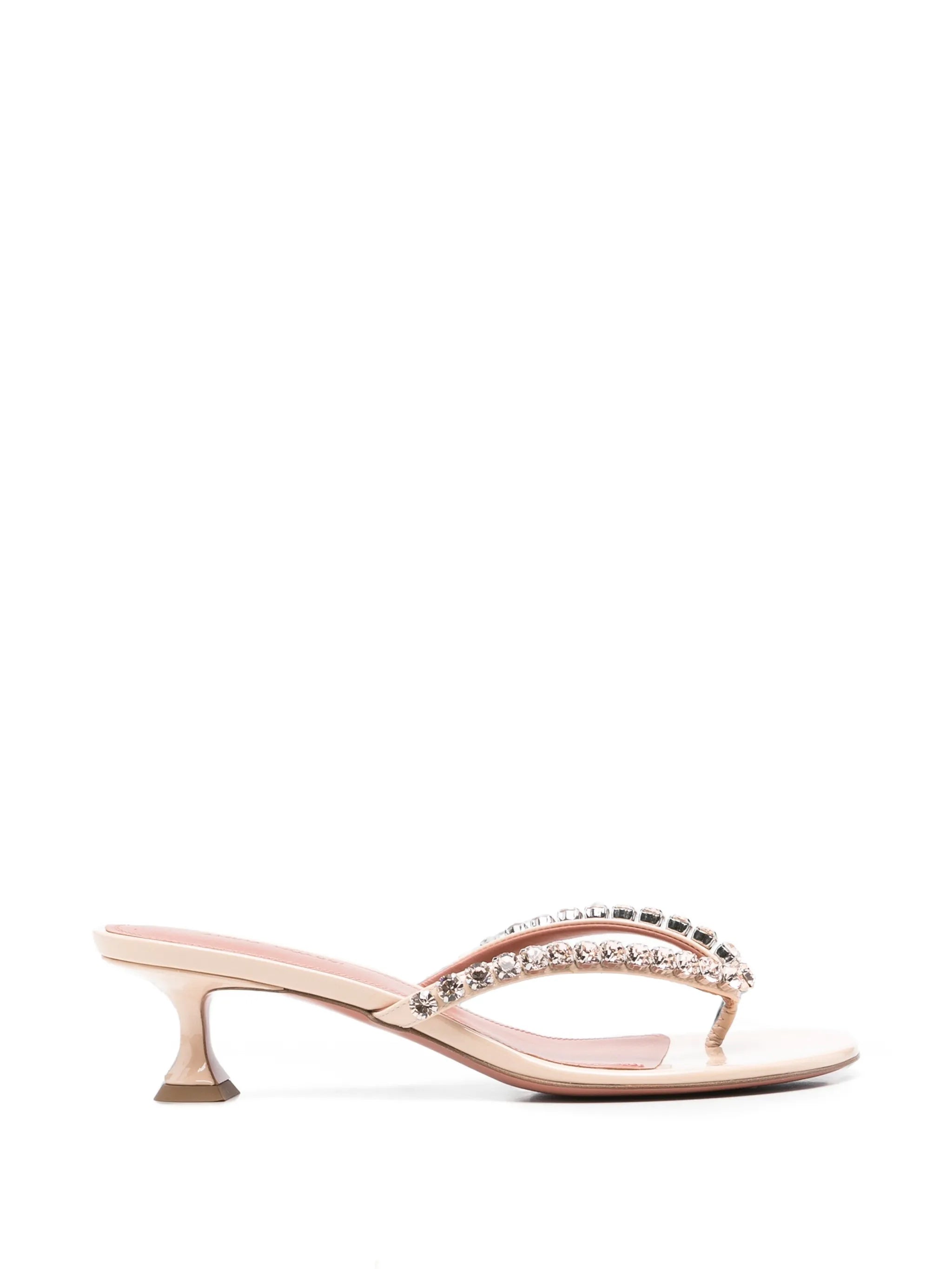 Amina Muaddi Amina Muaddi Gigi Thong Crystal-embellished Sandals