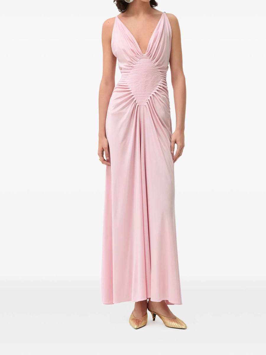 Versace Versace Viscose-jersey Draped Gown, view 2