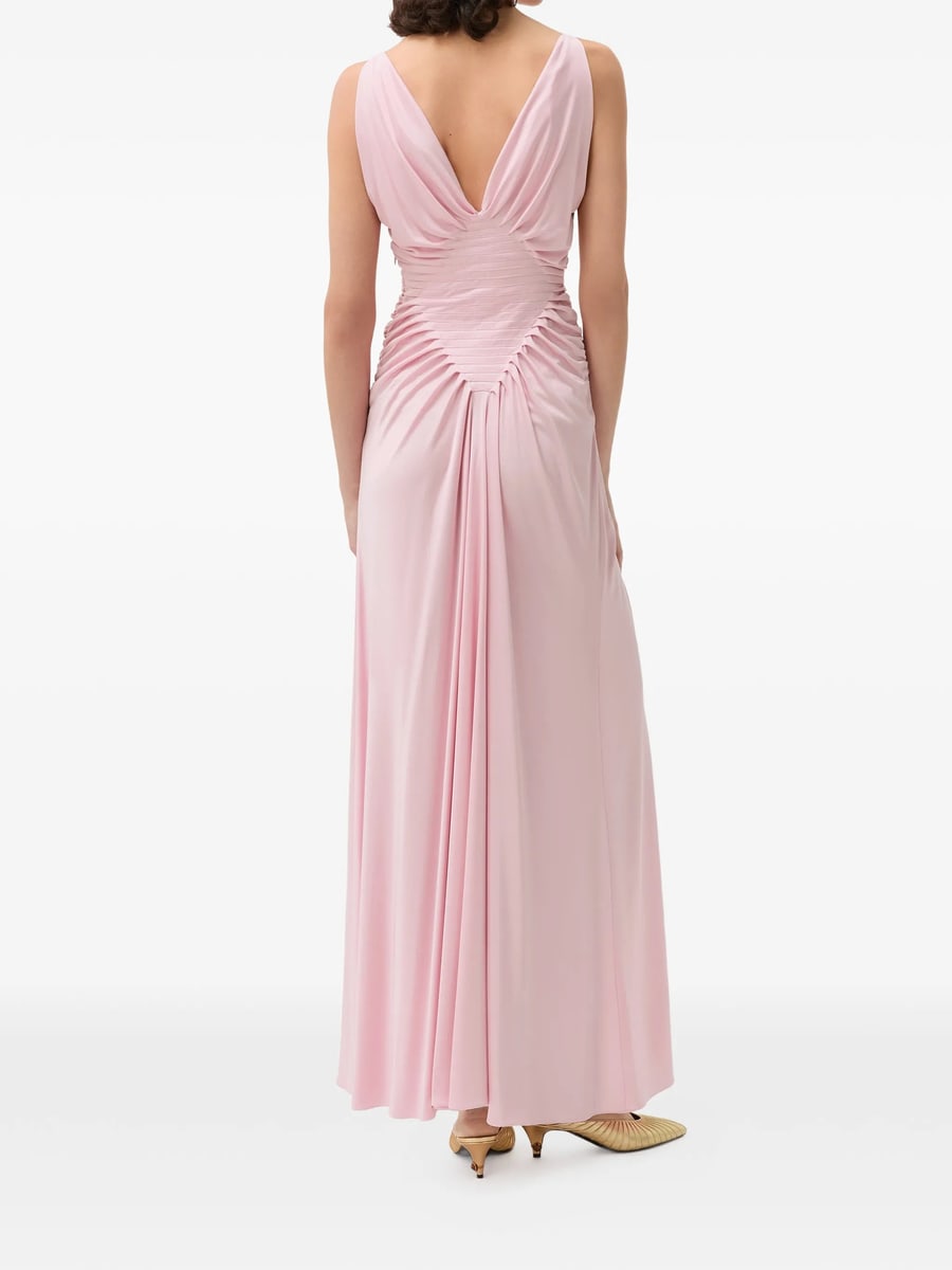 Versace Versace Viscose-jersey Draped Gown, view 3