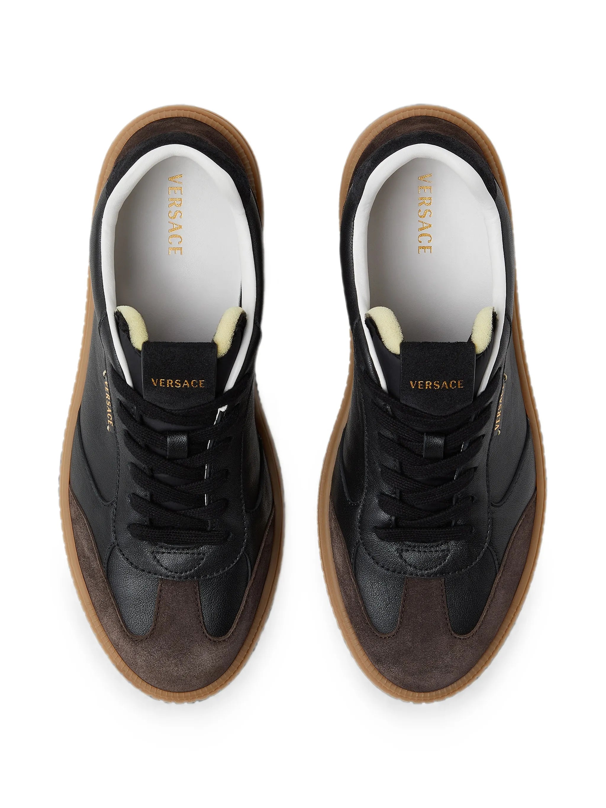 Versace Versace Greca Court Nappa & Suede Sneakers, view 2