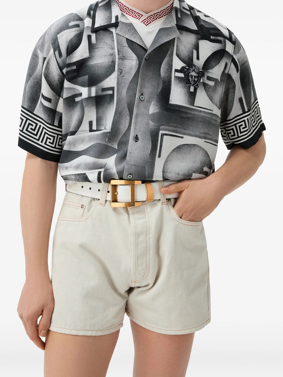 Versace Versace Greca-print Shirt, view 3