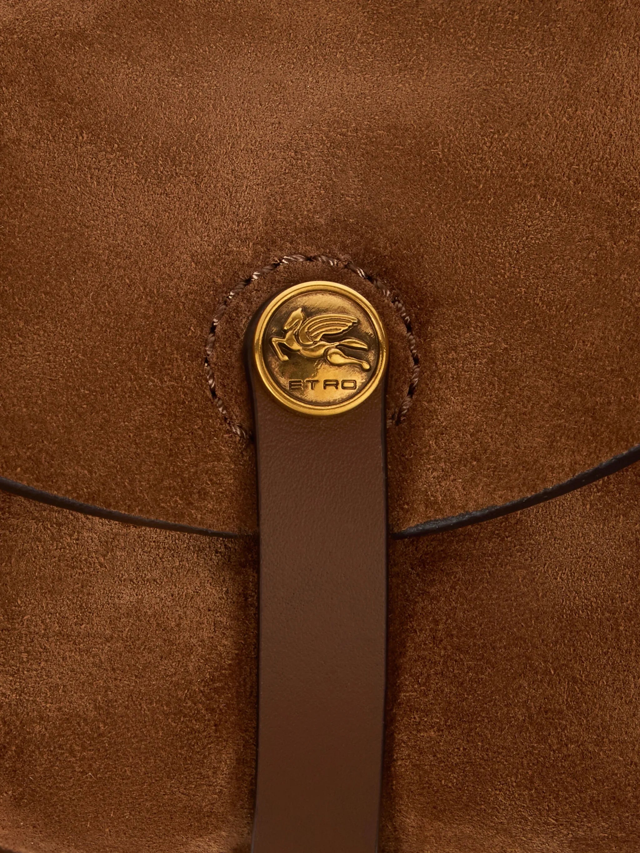 Etro Etro Small Suede Pony Bag With Fringes, view 2