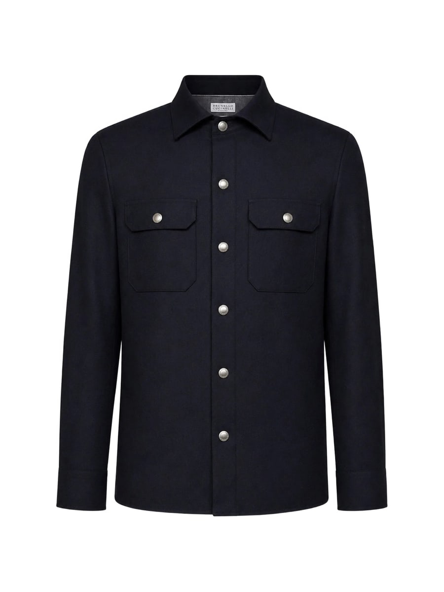 Brunello Cucinelli Brunello Cucinelli Virgin-wool Snap-button Shirt