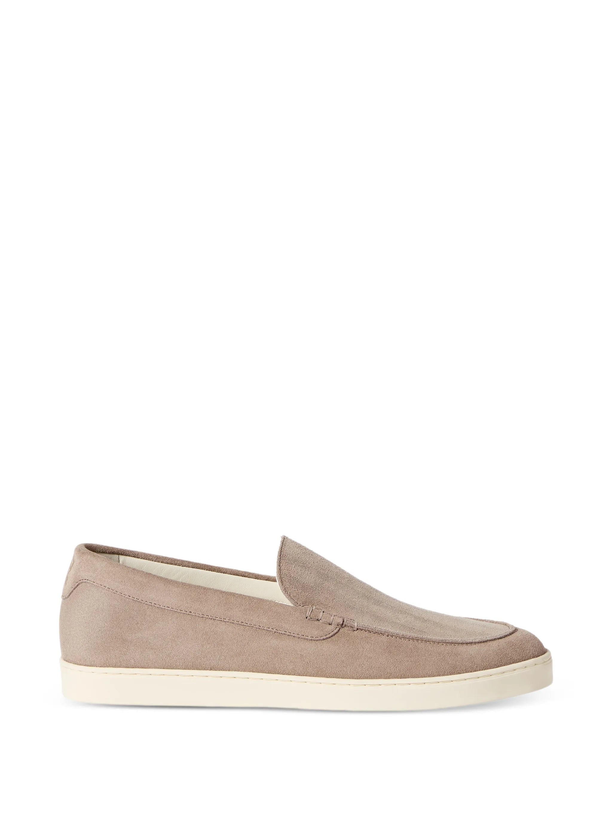 Brunello Cucinelli Brunello Cucinelli Chevron-effect Suede Loafer Sneakers