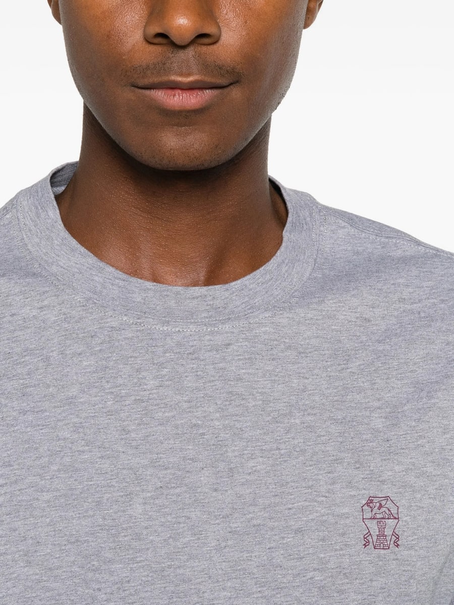 Brunello Cucinelli Brunello Cucinelli Logo-print T-shirt, view 2