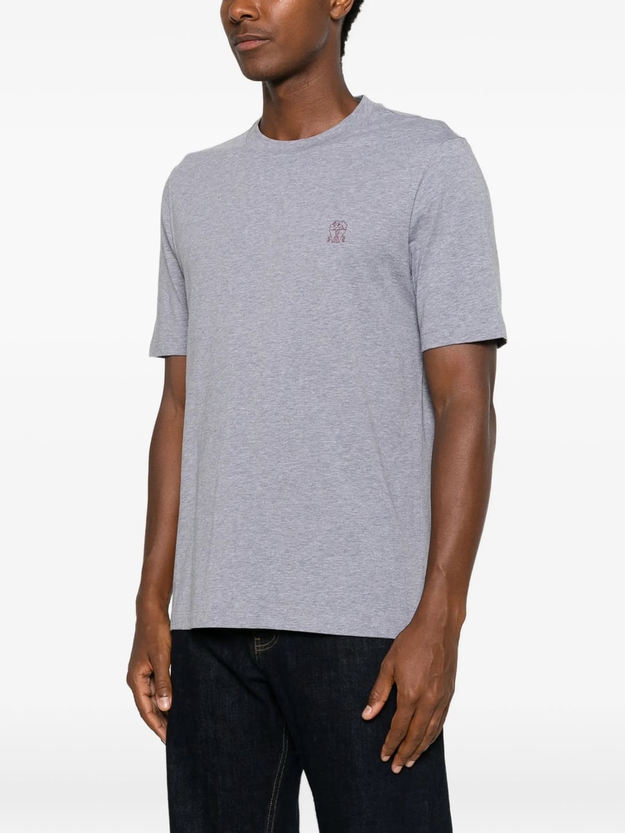 Brunello Cucinelli Brunello Cucinelli Logo-print T-shirt, view 5