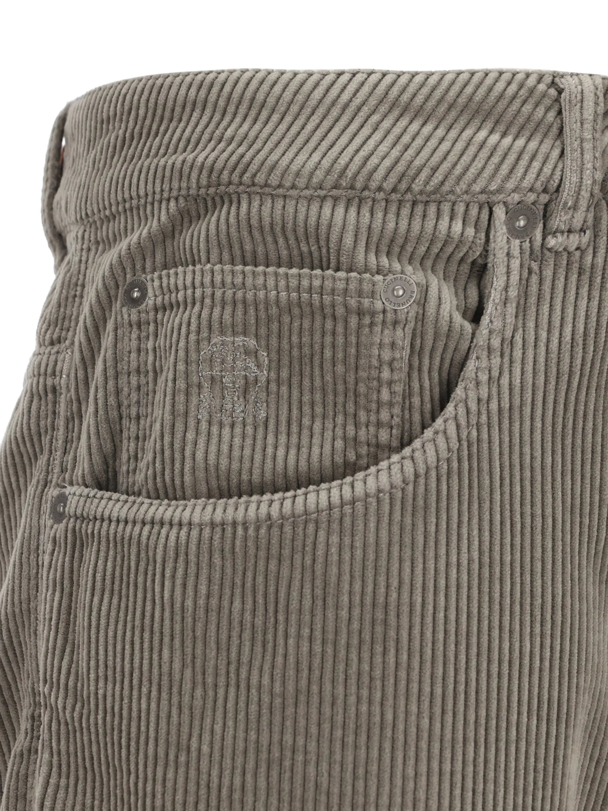Brunello Cucinelli Brunello Cucinelli Corduroy Straight-leg Trousers, view 2