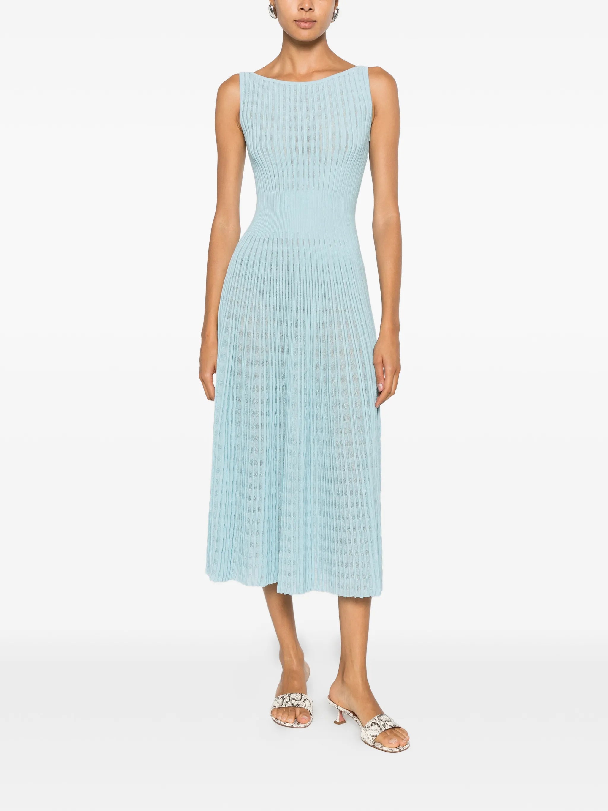 Antonino Valenti Antonino Valenti Isabela Ribbed-knit Sleeveless Midi Dress, view 2