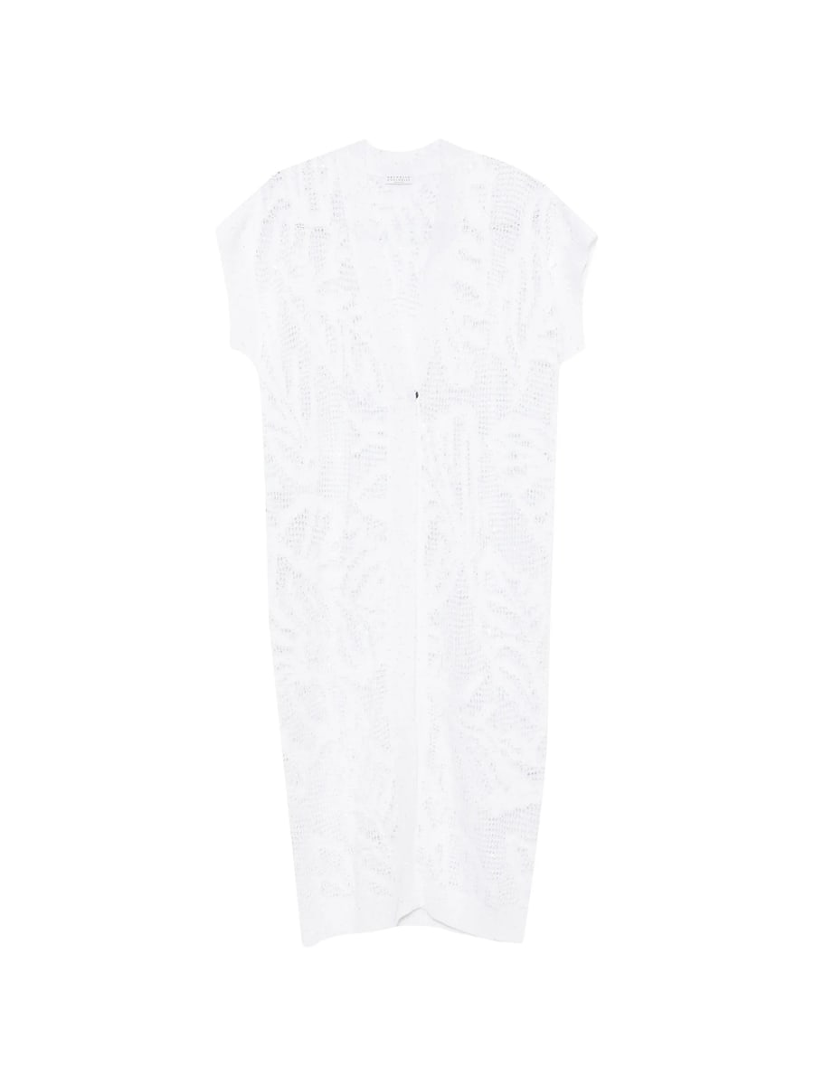 Brunello Cucinelli Brunello Cucinelli Sequin-embellished Open-knit Cardigan