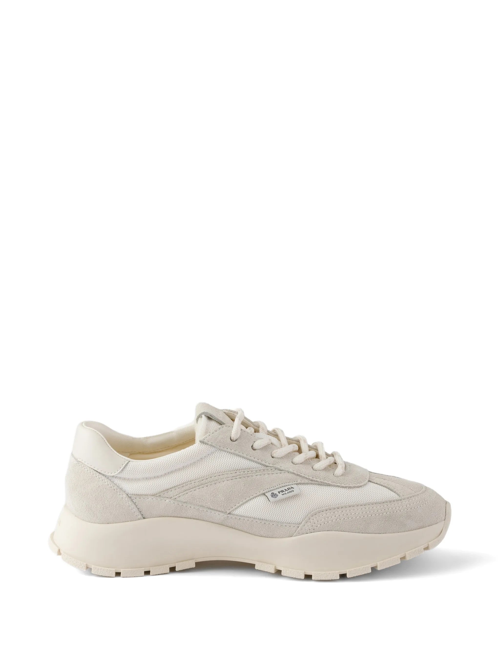 Prada Prada Mesh Fabric And Suede Sneakers
