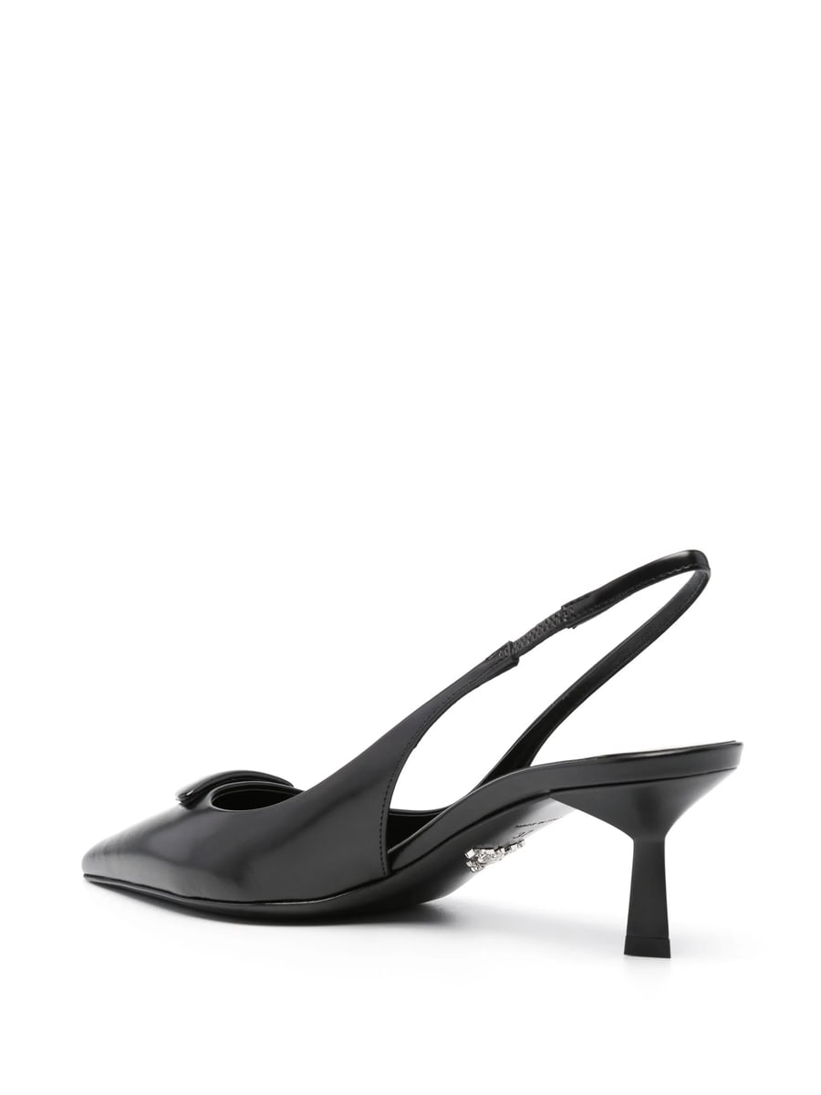 Prada Prada Leather Slingback Pumps, view 2
