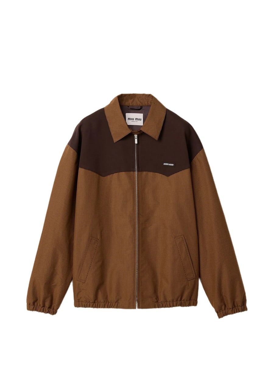 Miu Miu Miu Miu Gingham-check Blouson Jacket