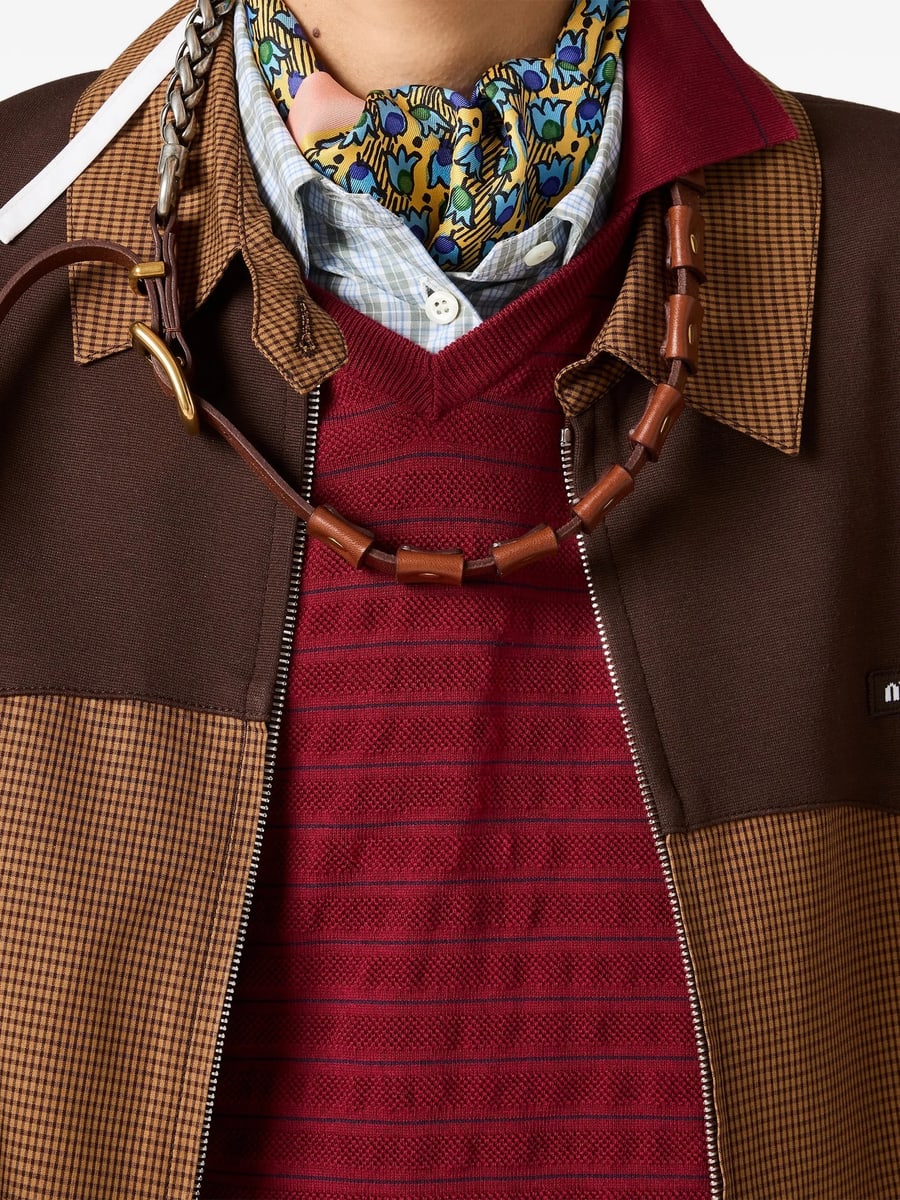 Miu Miu Miu Miu Gingham-check Blouson Jacket, view 3