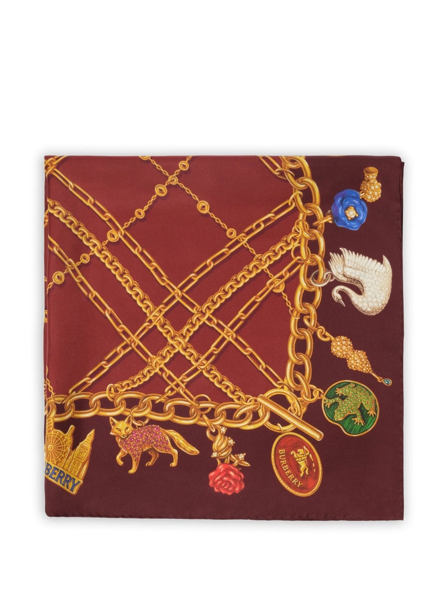 Burberry Burberry Check Charm Silk Scarf, view 4
