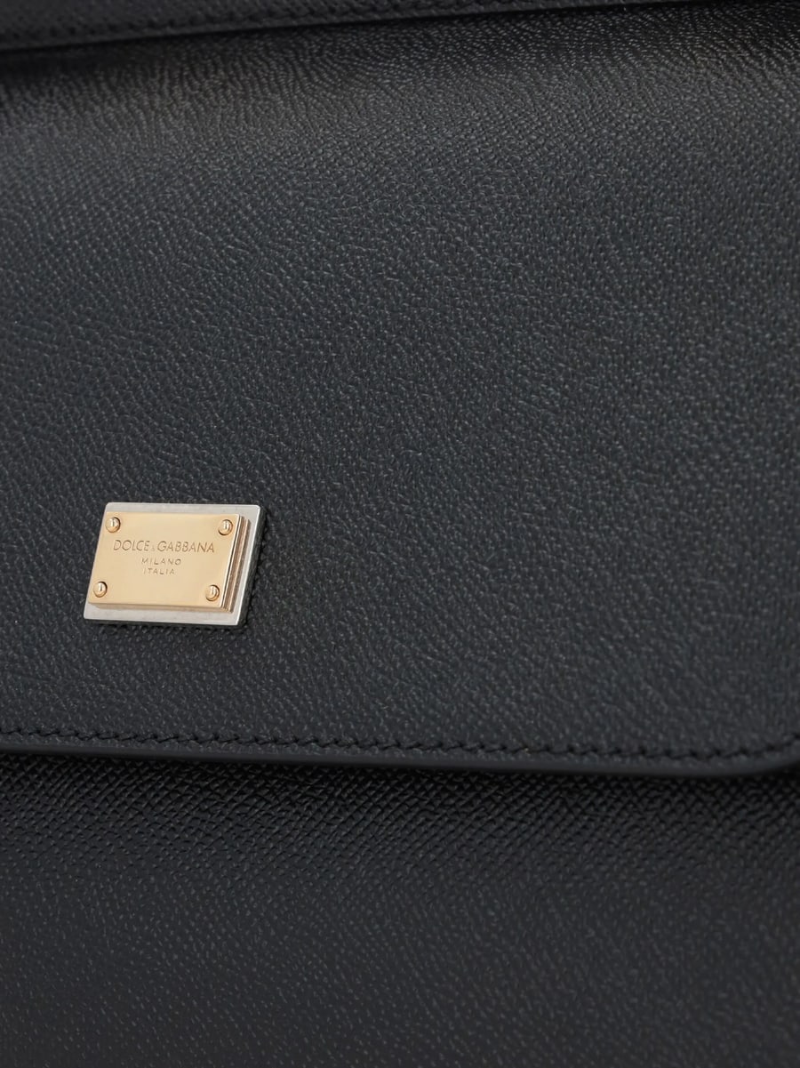 Dolce & Gabbana Dolce & Gabbana Large Sicily Handbag In Dauphine Calfskin, view 2
