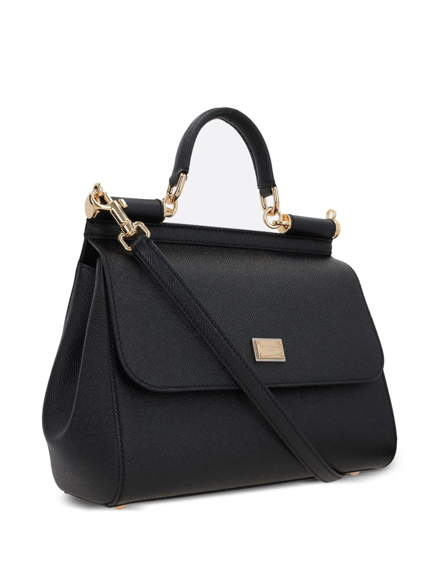 Dolce & Gabbana Dolce & Gabbana Large Sicily Handbag In Dauphine Calfskin, view 3