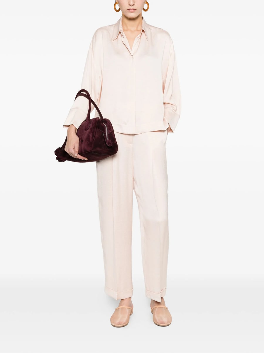 Peserico Peserico Pleated Flared Trousers, view 4