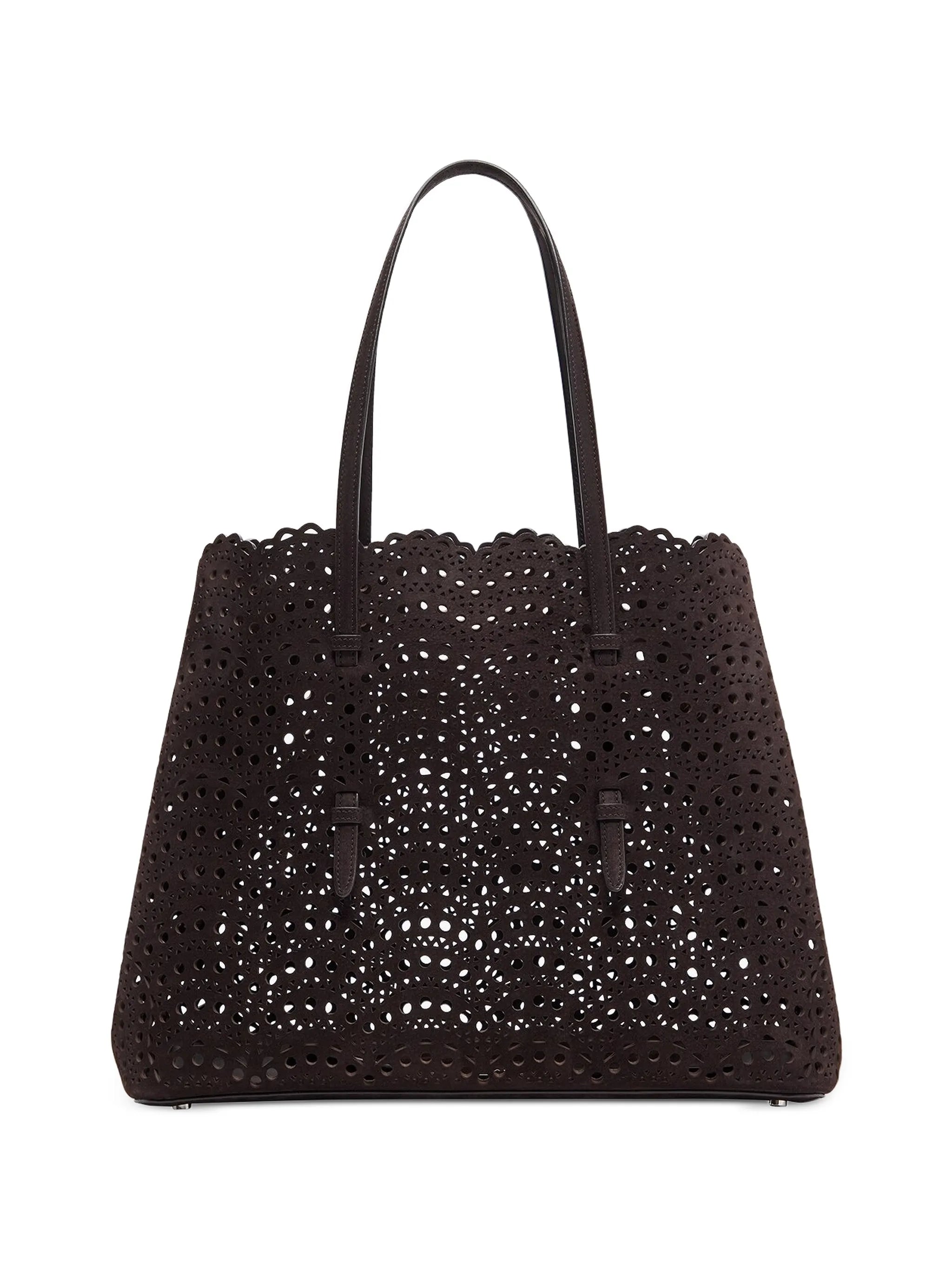 Alaïa Alaïa Mina Laser-cut Nubuck Tote Bag