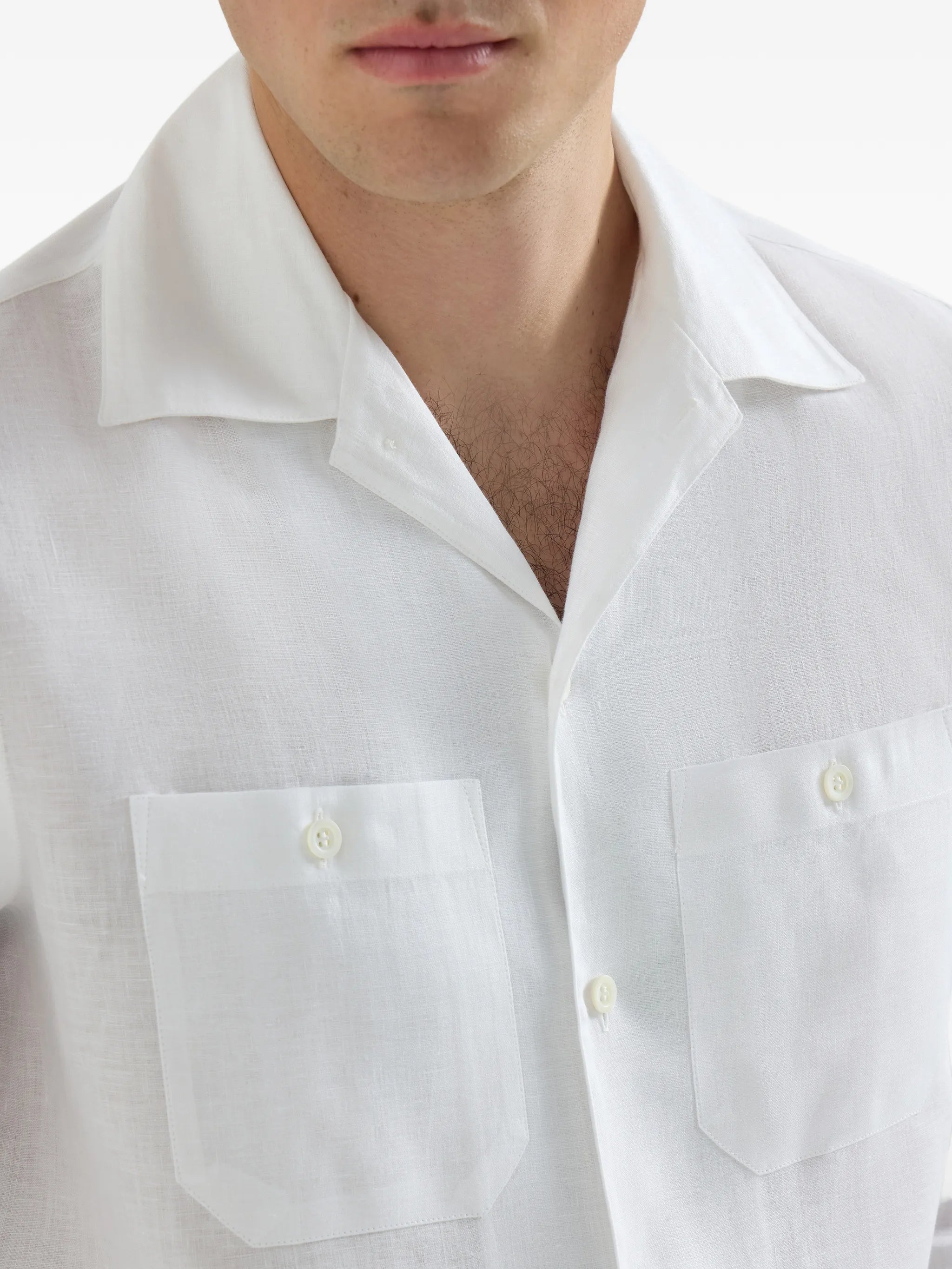 Brunello Cucinelli Brunello Cucinelli Linen Chest-pockets Shirt, view 2