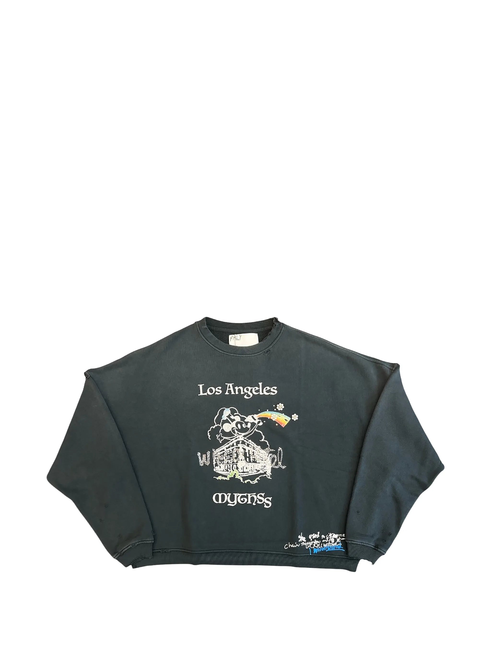 Paly Hollywood Paly Hollywood Mythss Distressed Graphic-print Sweatshirt