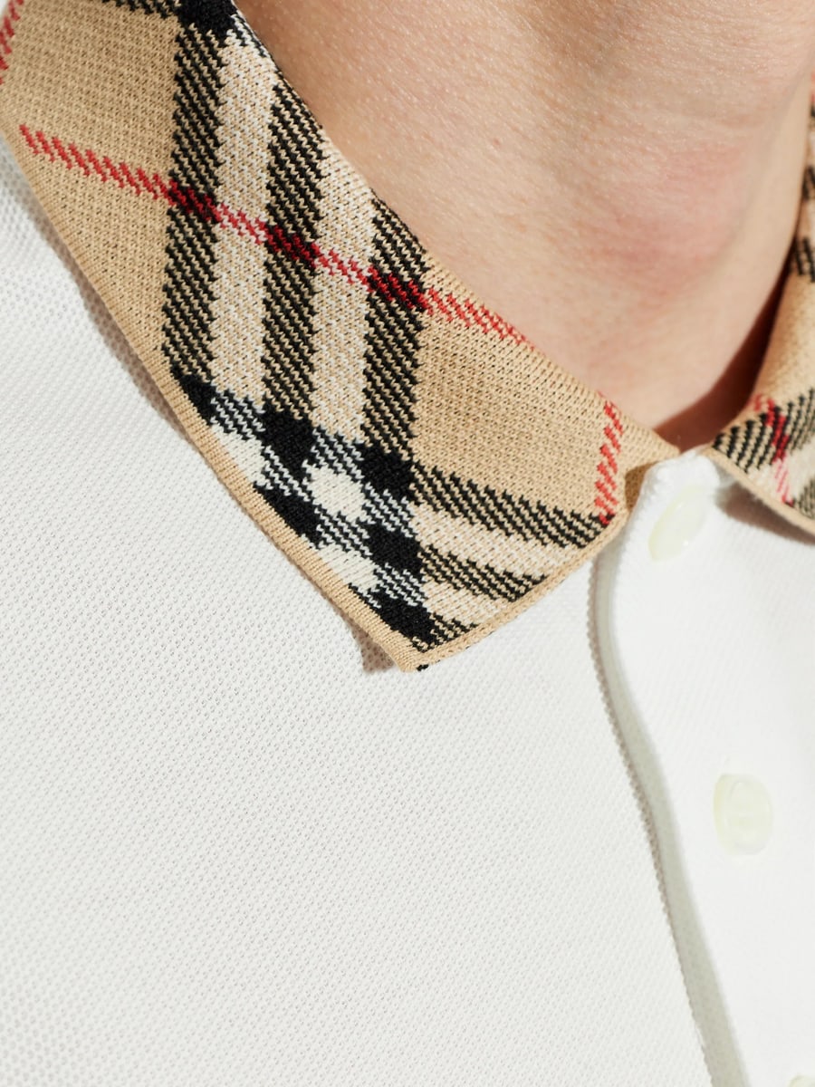 Burberry Burberry Check-collar Polo Shirt, view 5