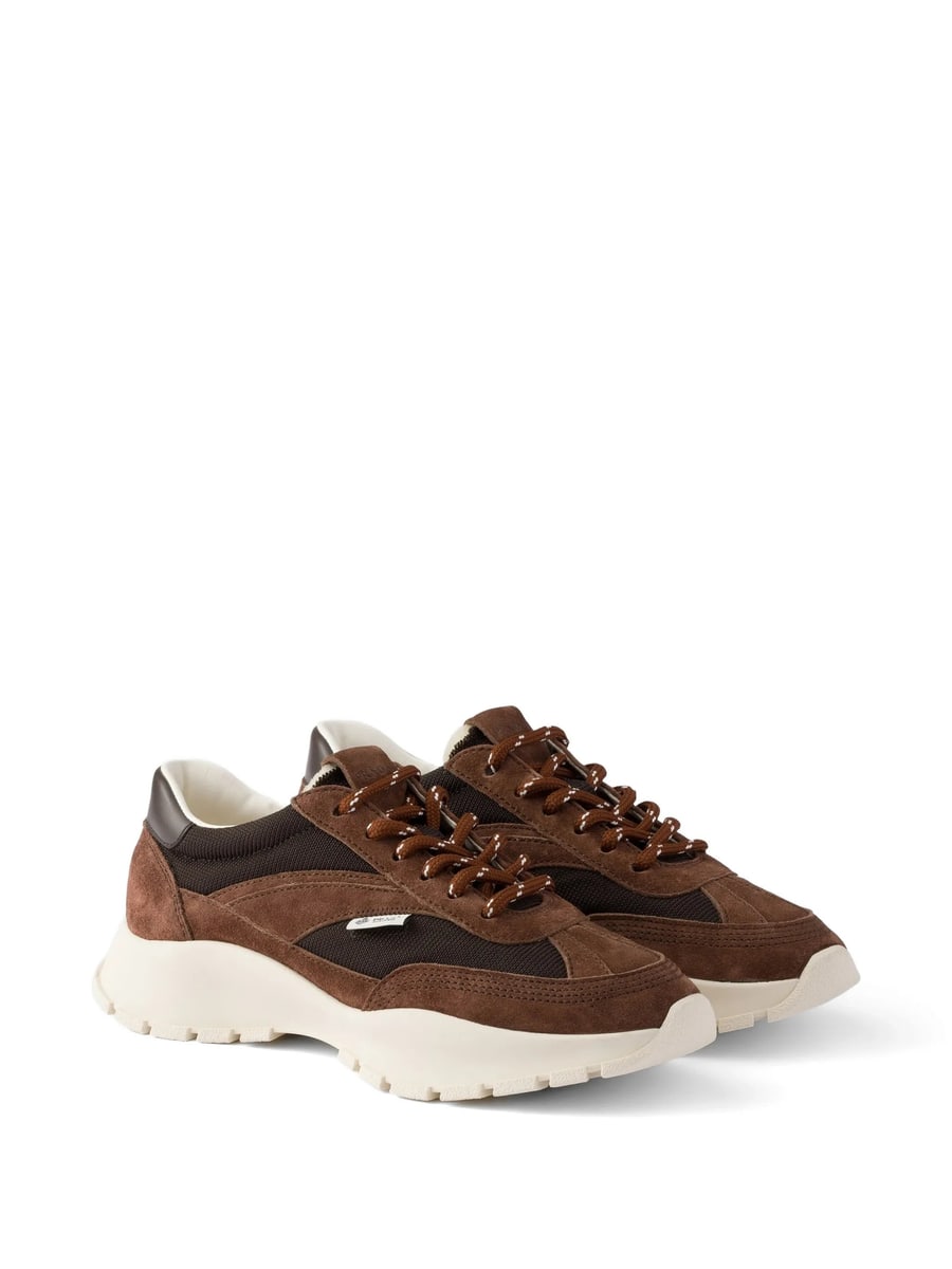 Prada Prada Mesh Suede Sneakers, view 3