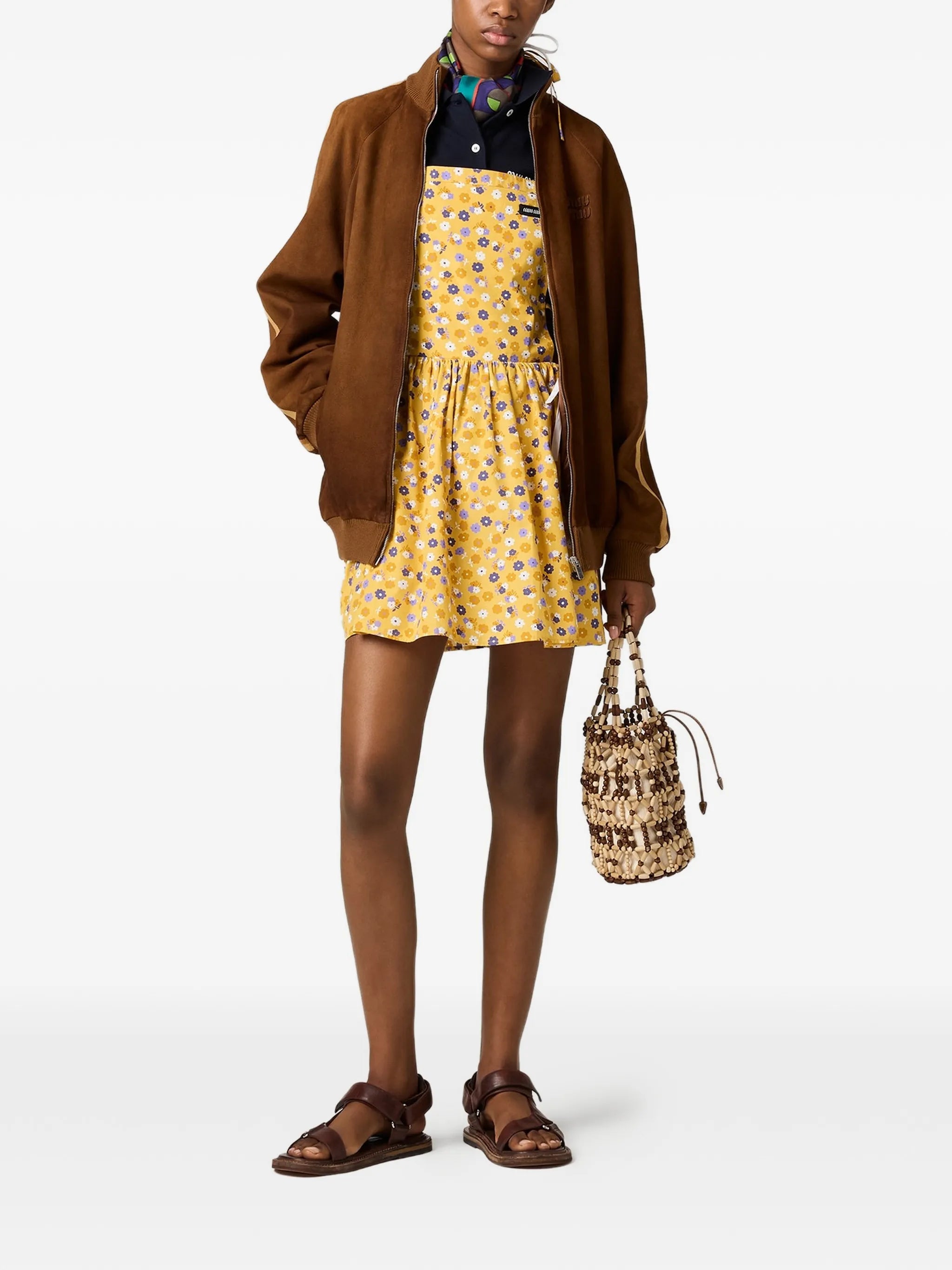 Miu Miu Miu Miu Waxed Suede Jacket, view 2