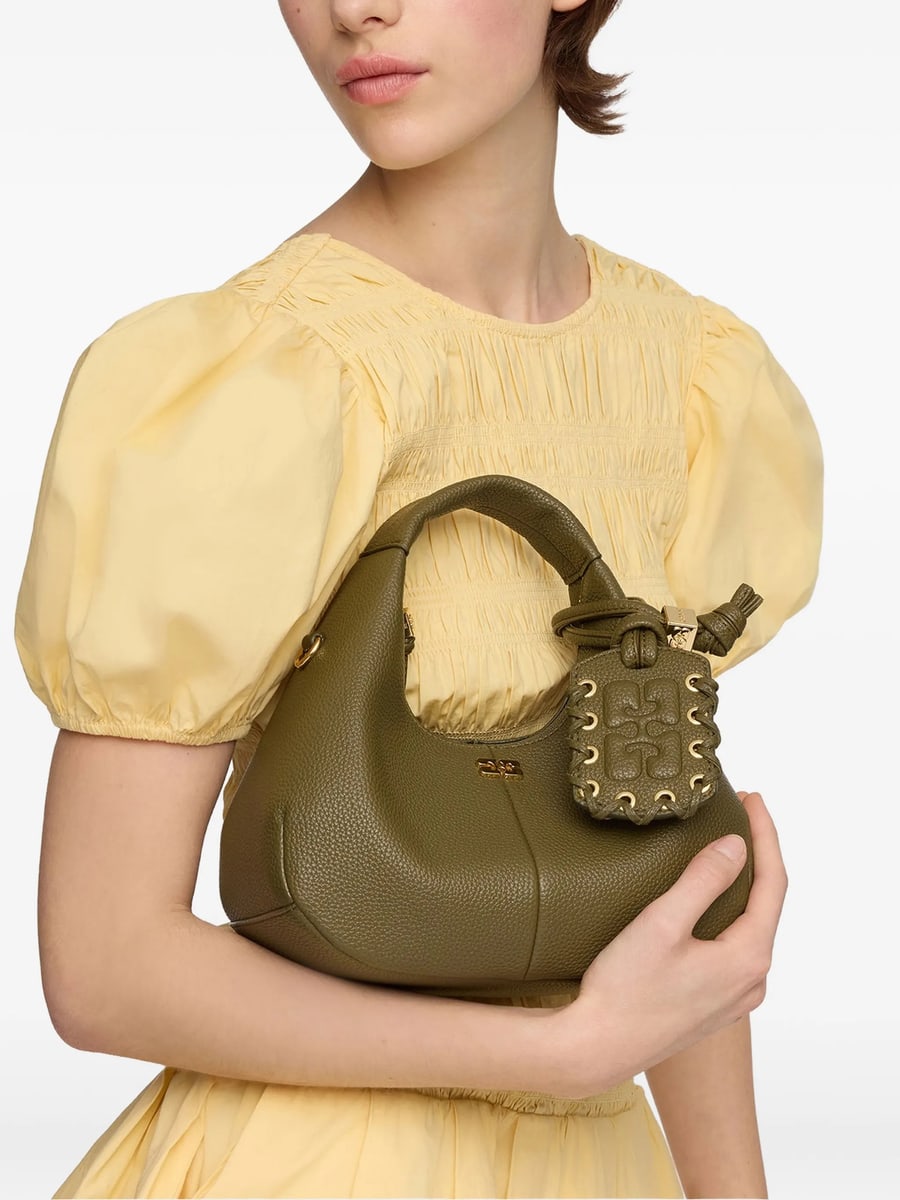 Ganni Ganni Mini Bag In Green, view 3