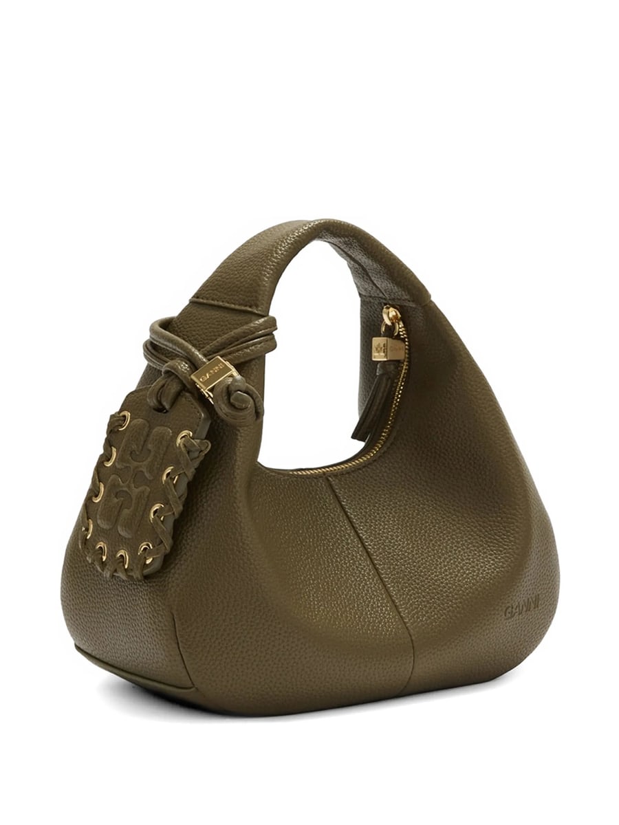 Ganni Ganni Mini Bag In Green, view 4