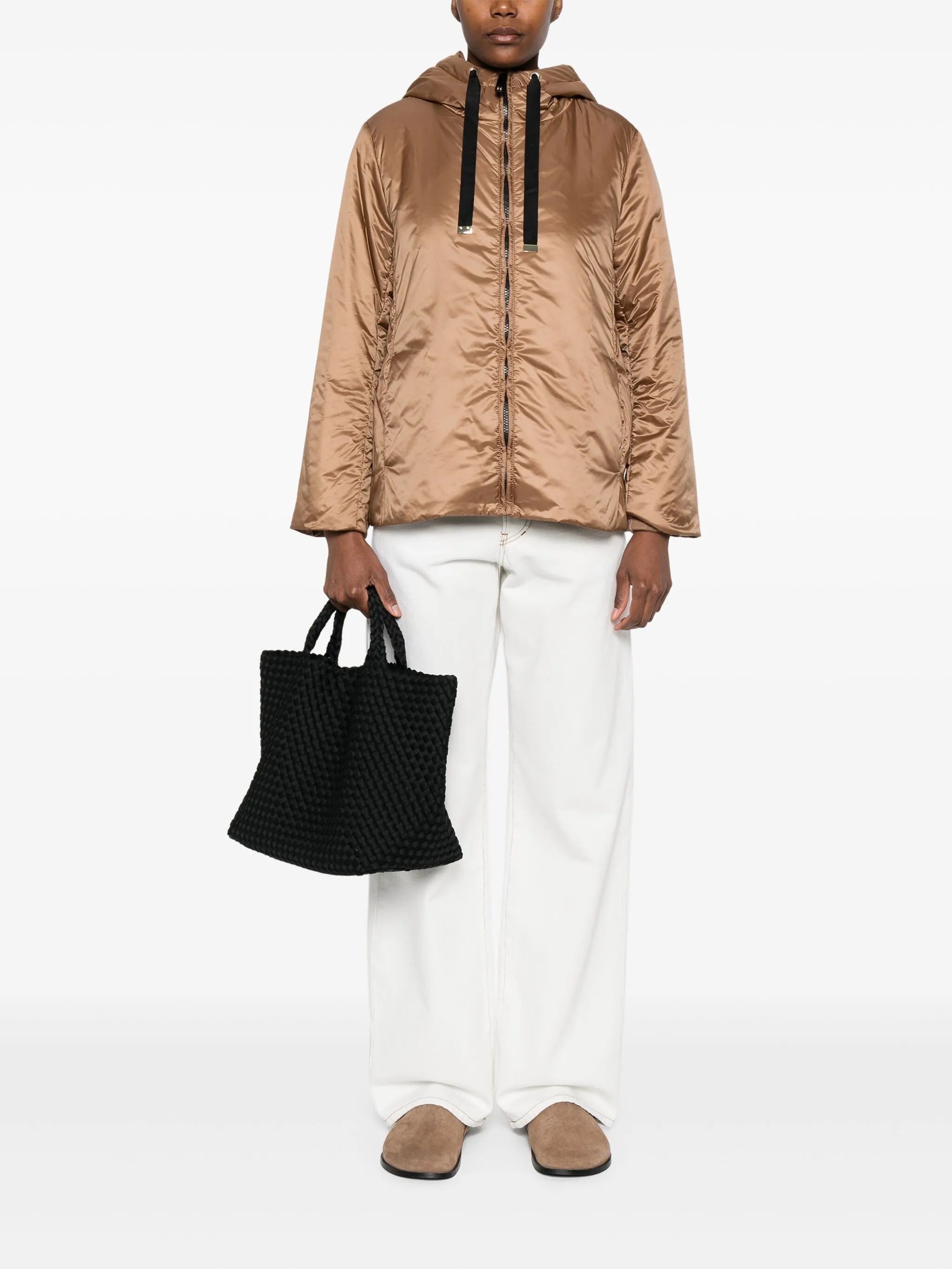 Max Mara The Cube Max Mara The Cube Satin Hooded Jacket, view 2