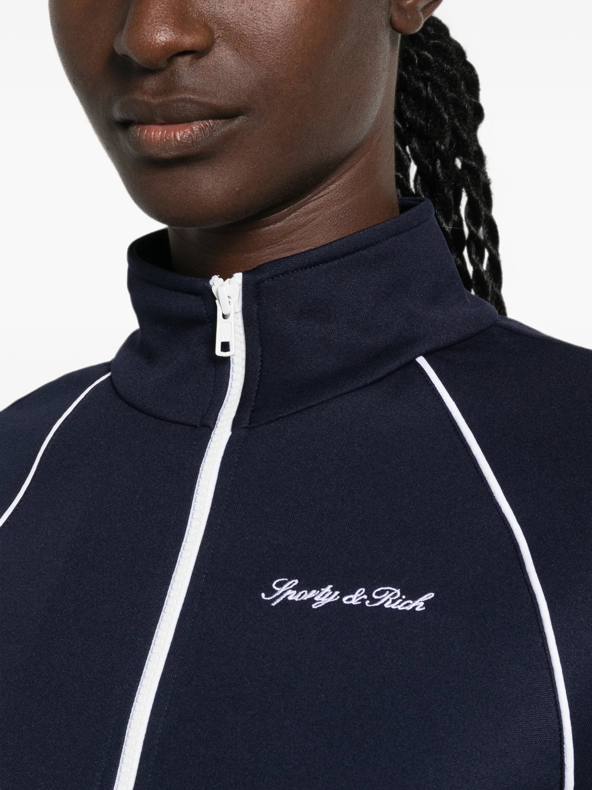 Sporty & Rich Sporty & Rich Logo-embroidered Piped Jacket, view 2