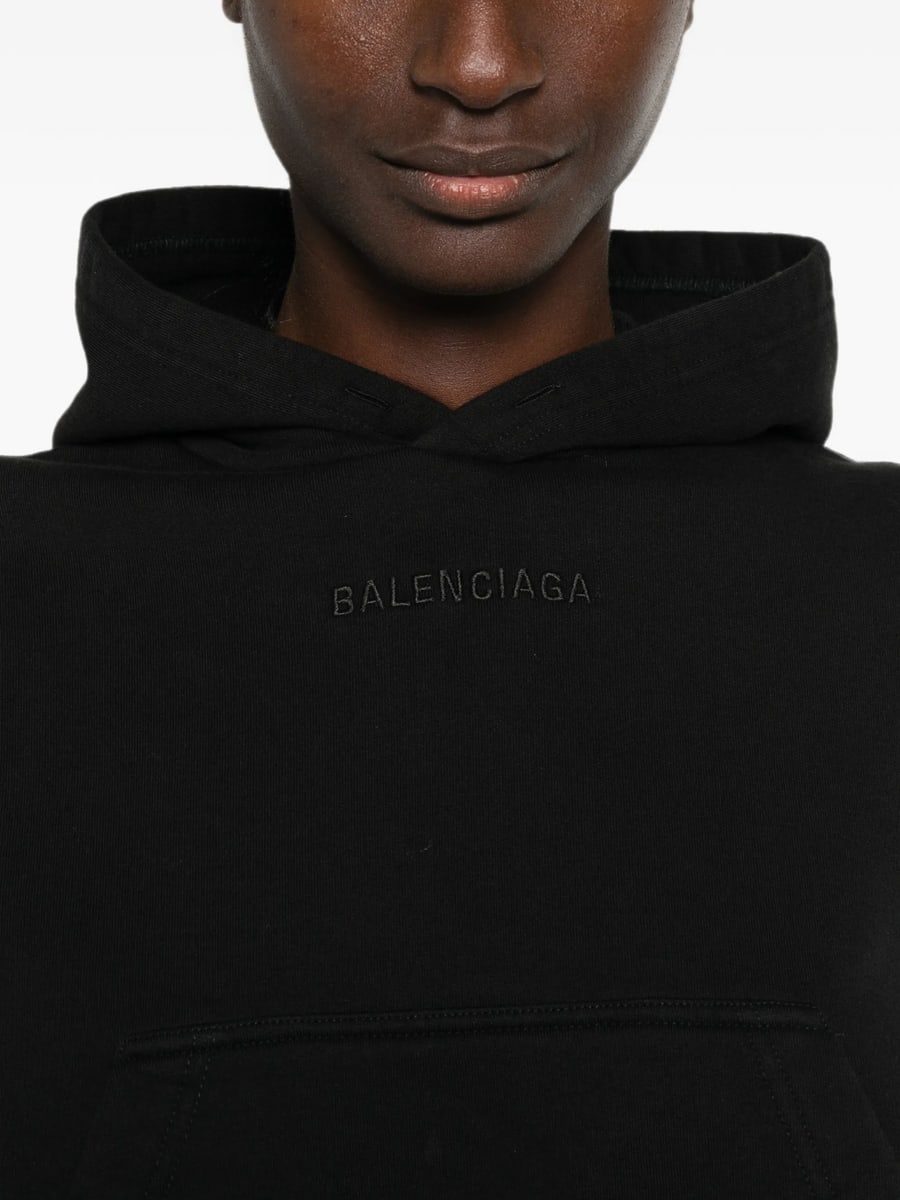 Balenciaga Balenciaga Oversized Asymmetric Hooded Cape, view 2