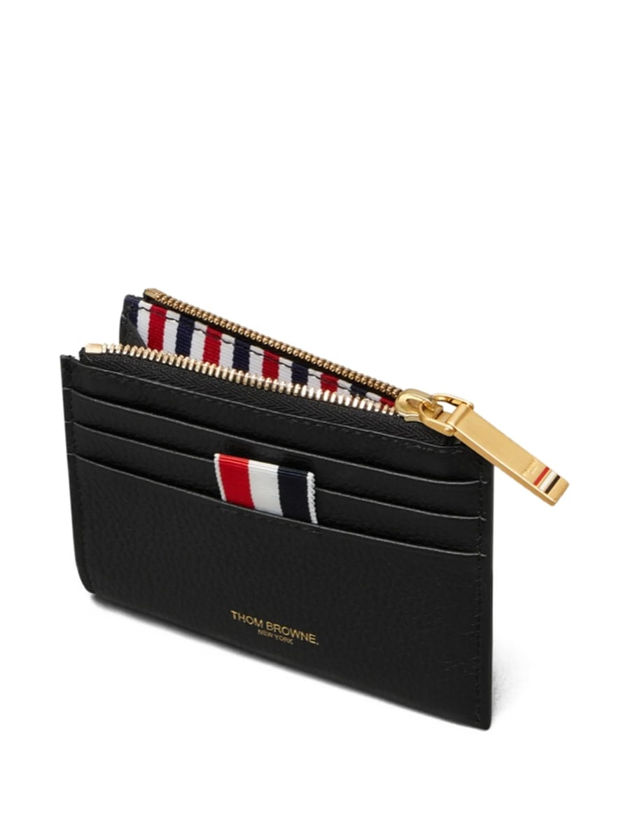 Thom Browne Thom Browne Pebble-grain Zip-top Cardholder, view 2