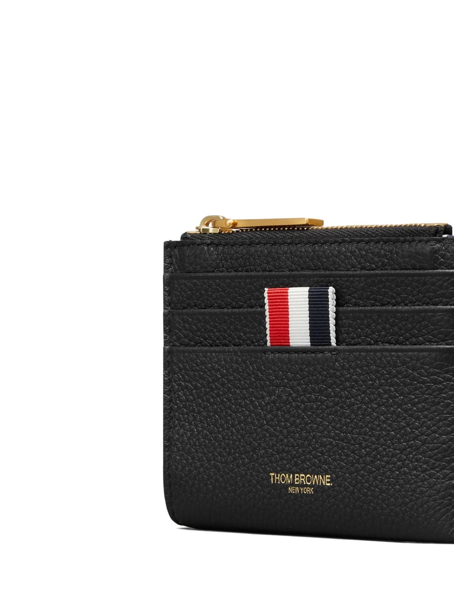 Thom Browne Thom Browne Pebble-grain Zip-top Cardholder, view 4