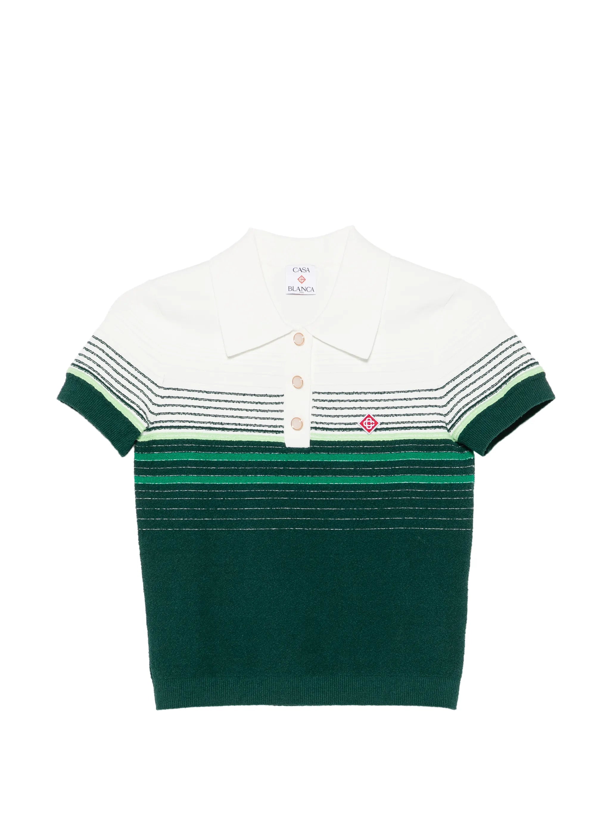 Casablanca Casablanca Striped Short-sleeve Polo Shirt