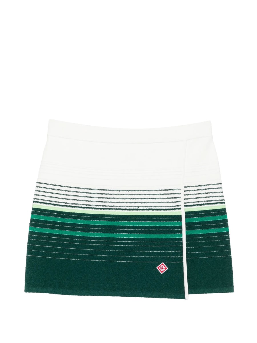 Casablanca Casablanca Striped Wrap-front Mini Skirt