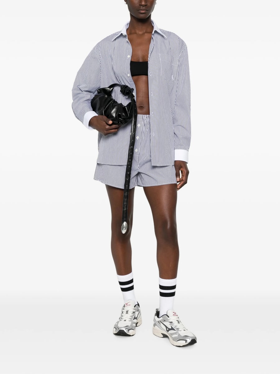 Sporty & Rich Sporty & Rich Striped Cotton Shirt, view 3